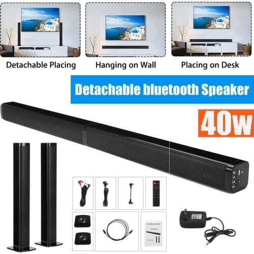 40W HiFi Wireless bluetooth Soundbar Speaker 3D Surround Stereo Subwoofer for TV Home Theatre System Sound Bar movie