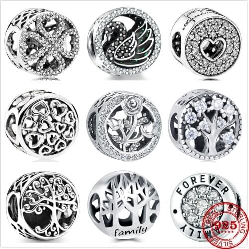 New Original 925 Silver Bracelets Accessories Charm Bead fit Pandora charms silver 925 beads Bracelet for women DIY Jewelry Gift