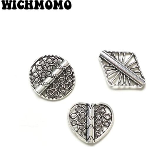 New Fashion 10 Pieces 19MM 3 Style Hollow Out Geometric Zinc Alloy Beads Diy Bracelets Necklace Jewelry Accessories PJ547