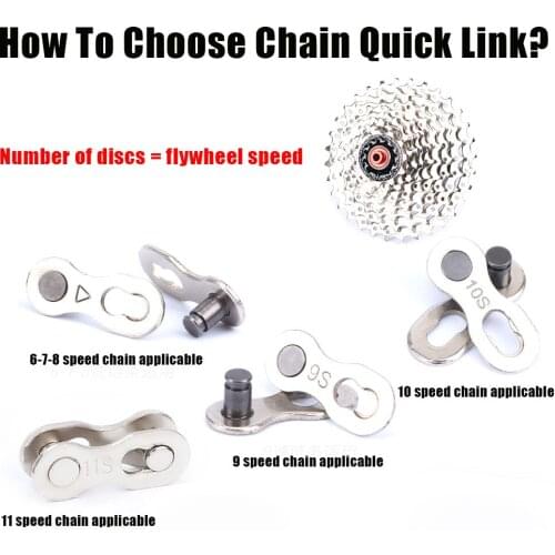 5 Pairs of MTB Bike Chain Quick links Mountain Bike Chain Missing Quick Connector to Connect Main link Speed is 6 7 8 9 10 11