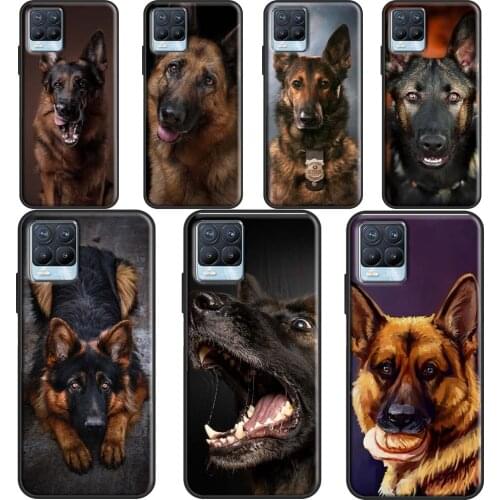 German Shepherd Dog Case For OnePlus 9R 8T Nord 7 8 9 Pro Cover For Realme 8 Pro 7i GT Neo C3 C21 6 7 Q3 Pro
