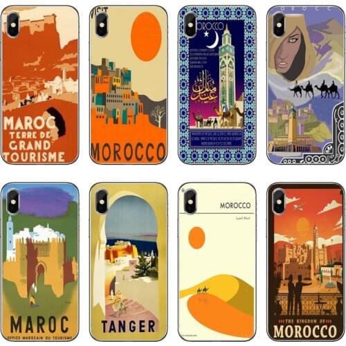 Morocco travel poster Accessories Phone Case For Xiaomi Mi 11 Note 10 10T 9 9T 8 Pro A2 Lite A3 A1 Poco F1 F2 M3 X3 NFC
