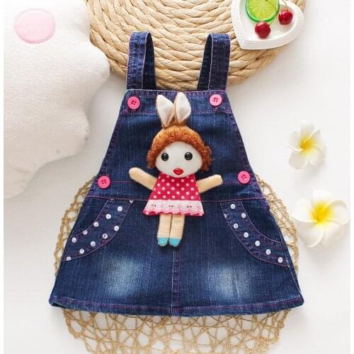 IENENS Baby Girl Dress Clothes Jeans Skirts Children Kids Girls Denim Clothing Skirt Toddler Infant Jumper Skirt 1 2 3 Years