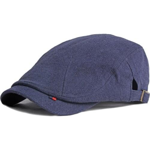 Cotton Spring Summer Solid Color Newsboy Caps Flat Peaked Cap Men and Women Painter Beret Hats 99