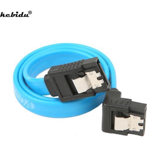 Kebidu Super Speed Straight Right Angle 6Gbps 30CM 50CM SATA 3.0 Cable 6GB/s SATA III SATA 3 Cable Flat Data Cord for HDD SSD