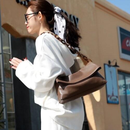 OUSSON 2021New Design Leather Crossbody Bag Exquisite Female Retro Underarm Bag One Shoulder Bag