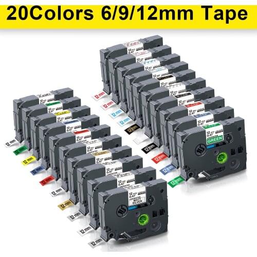 Labelwell 1Pcs 6/9/12mm label Compatible for 231 211 221 631 131 431 531 831 931 Laminated label tape compatible for Label Maker