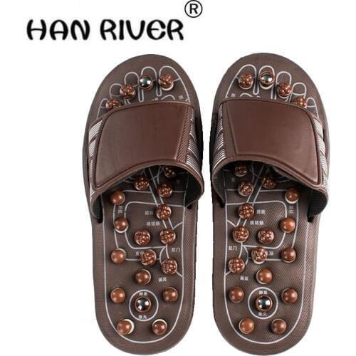 Massage slippers magnetic therapy jade plantar foot massage shoes indoor household antiskid massage for men and women