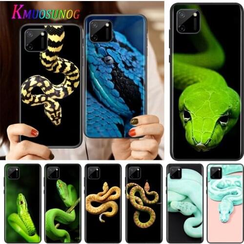 Cute Animal Snakes Silicone Cover For Realme V15 X50 X7 X3 Superzoom Q2 C11 C3 7i 6i 6s 6 Global Pro 5G Phone Case
