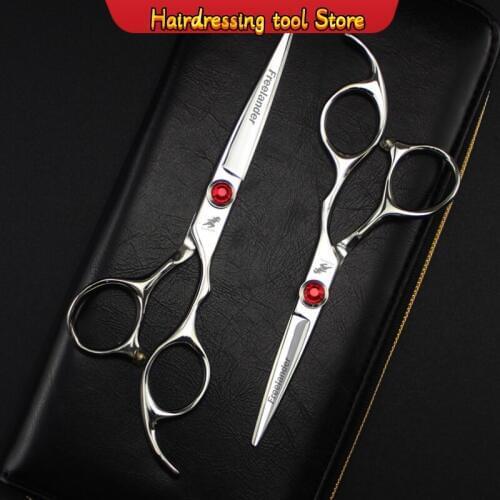 4"5"5.5" Silver Hair Scissors Japan 440C Hairdressing Scissors Thinning Shears Hairdresser professional hair cutting scissors
