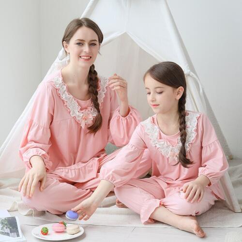 Girls Pajamas 2020 Summer Pyjamas For Kids Lace Princess Lolita Girls Pyjamas Baby Girl Pajamas Sleepwear 2years-Adult Girls Pjs