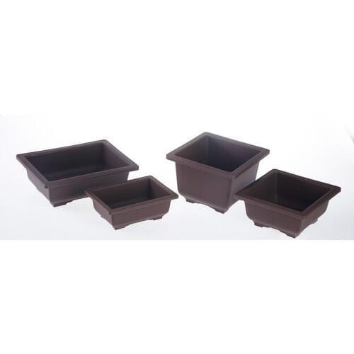50pcs Basin Plastic Flower Pot Balcony Square Flower Bonsai Bowl Nursery Pots Basin Planter Garden Supplies ZA5116