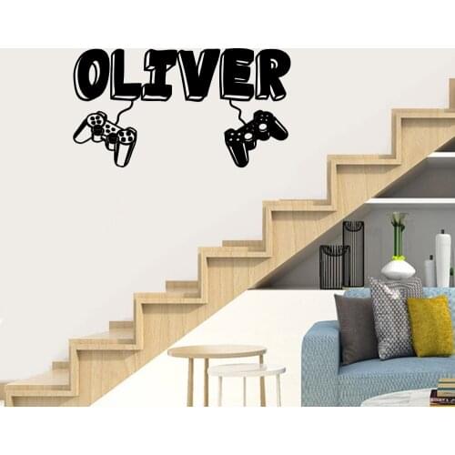 Customize Personalized Personalized Name Wall Sticker Game Name Wall Decal Player Name Controller Bedroom Decor