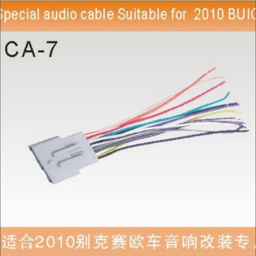Plugs Into Factory Harness For Buick Sail 2010 Radio Power Wire Adapter / Aftermarket Stereo Cable / Male DIN To ISO