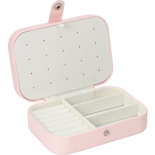 Portable Adjustable Storage Space Travel Jewelry Box Organizer Display Storage Case Holder for Rings Earrings Necklace Best Gift