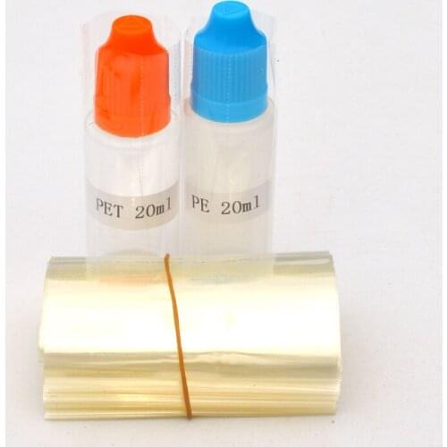 Clear PVC Heat Shrink Wrap Film for 20ml Plastic E Liquid Dropper Bottles Heat Shrink Film Shrink Seal Free Shipping