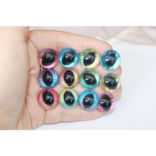20pcs--13mm-14mm-15mm-18mm-25mm clear cat eyes plastic safety toy eyes &fabric& hard washer --color&size option