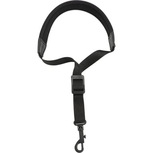 Adjustable Padded Saxophone Sax Neck Strap with Snap Hook Black and Coffee Saxophone Parts and Accessories