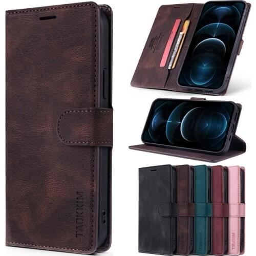 Luxury Leather Flip Case For iPhone 12 Mini 11 Pro XS Max XR X 7 8 6 6s Plus SE 2020 Card Slots Magnetic Stand Phone Bags Cover