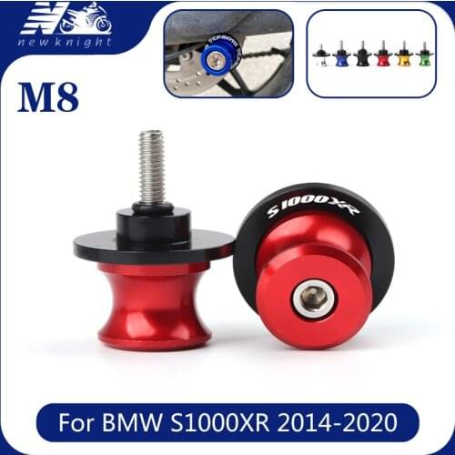 With Logo Motorcycle Accessories 8MM CNC Aluminum Swingarm Spools Stand Screw Slider For BMW S1000XR 2014-2020 2019 2018 2017