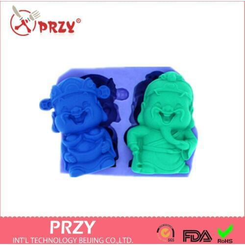 Chinese God Silicone Fondant Mold, Cake Decor, Chocolate, Candy, Resin, Molds No.:zh20 Moulds Silicone Rubber PRZY Eco-friendly