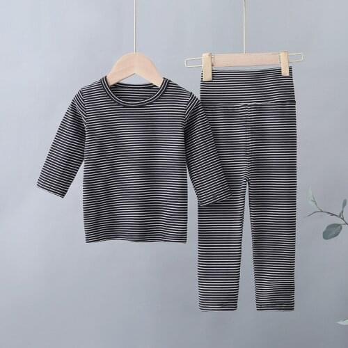 Autumn Winter Clothing Girl Boy Warm Thermal Underwear Baby Kids Clothes High Waist Children Long Johns 12M-5Y Kids Pyjamas Sets