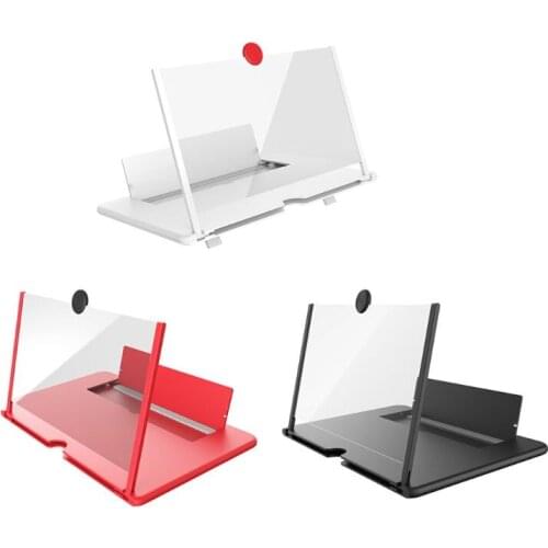 Pull Typer Cell Phone Amplifier Screen Magnifier 3D Effect High Definition with Desk Holder Magnifying Folding for Movie