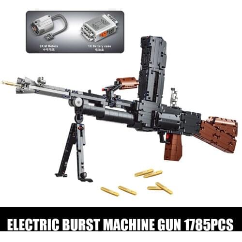 Yeshin 15002 15003 15004 Toys Motorized Electric Continuous Firing Machine Block Gun Building Blocks Brick Kids Christmas Gift