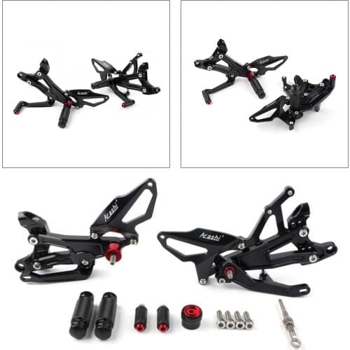 For Ducati Panigale V4 2018 2019 2020 Rearsets Foot Peg Rear Set Footrest Pedal pads Black