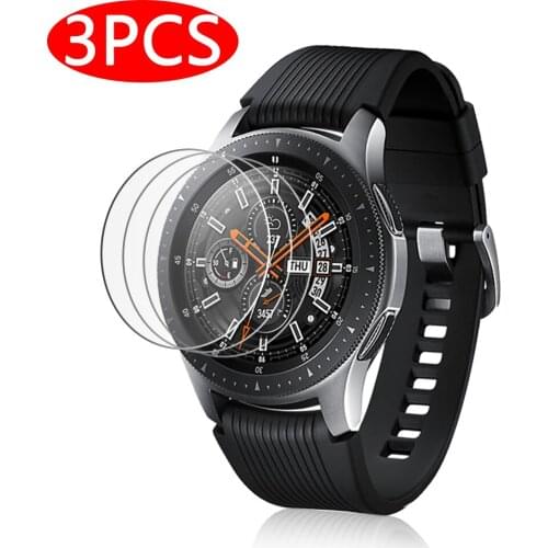 3pcs 9H Tempered Glass on For Samsung Galaxy Watch 42mm 46mm Screen Protector Thin HD Protective Film 42 46 Mm Smart Accessories