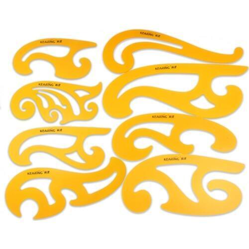 8 pcs/set Underwear Special Curve Rule Clothing Tailor Rule Comic Design Cloud Rule 1308S