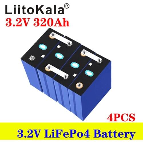 LiitoKala 3.2v 280Ah 310Ah 320Ah Rechargeable Battery Lithium Iron Phosphate Solar Cell 12v 24v Grade A Lifepo4 Cell Tax Free