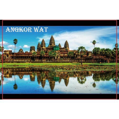Angkor wat lake hidden temple Magic fridge magnets 22862 Phots magnets