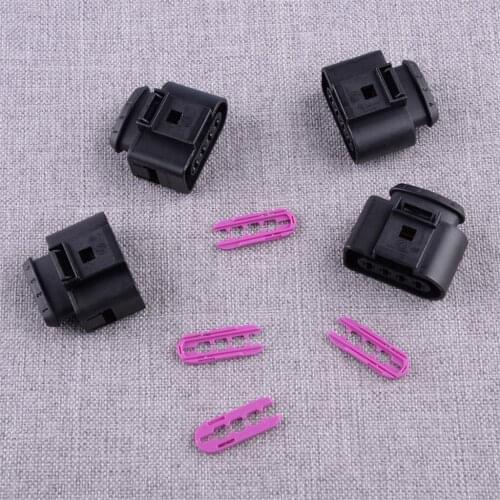 Car Ignition Coil Connector Repair Kit Wiring Harness Plug 1J0973724 Fit For Audi A1 A2 A3 A4 S4 A6 A8 Q7 TT R8 RS3 RS4 VW Skoda