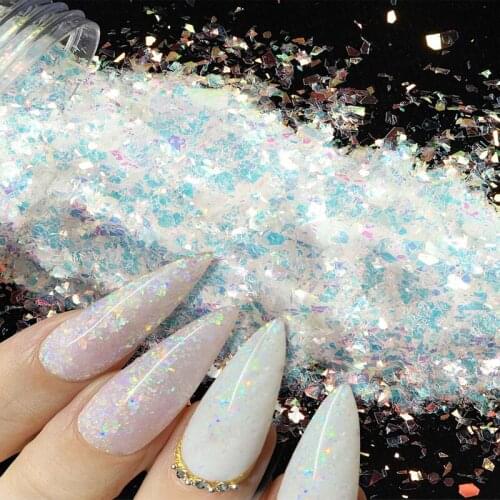 1pc 5g Thin Ultra-Thin Nail Art Chunky Glitter Sequins Iridescent Irregular Slices Paillette Mermaid Cosmetic DIY Flakes Craft