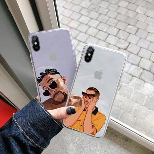 Yo Perreo Sola Bad Bunny Maluma Phone Case Transparent soft For iphone 5 5s 5c se 6 6s 7 8 11 12 plus mini x xs xr pro max