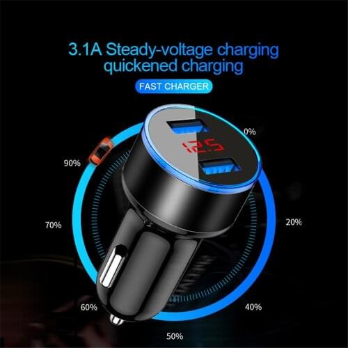 3.1A Dual USB Car phone Charger For Toyota C-HR Matrix Mirai FUN WAY AURIS JPN Taxi AVALON Century Rush Fortuner Harrier