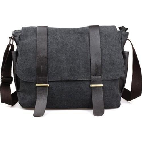 Canvas Messenger Bag for Men Shoulder Bags High Capacity Mens Travel Crossbody Bags Satchels Laptop Bags Student School Bags