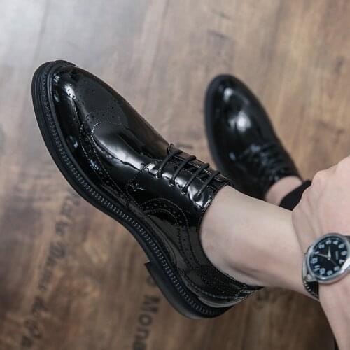 Wear-resistant High Quality Shoes Men Formal Mens Party Trend Oxford Non-slip Wedding Casual For Designer Flat Bullock Fashion