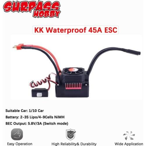 Waterproof 45A Brushless Senseless Speed Controller for 1:10 RC Crawler Buggy Drift Car Accesorries rc esc