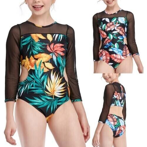 Summer Girls Swim Mother And Daughter Print Two Piece Swimsuit Matching Swimsuit Clothing Kids Swimwear For Girls 2021