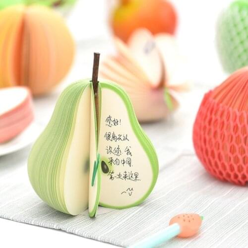Mini Fruit-shaped Notes Fruit Vegetable Memo Pads Stickers Paper w/ Paper Clip PE Cover Scrapbooking Notepad Diary Tool