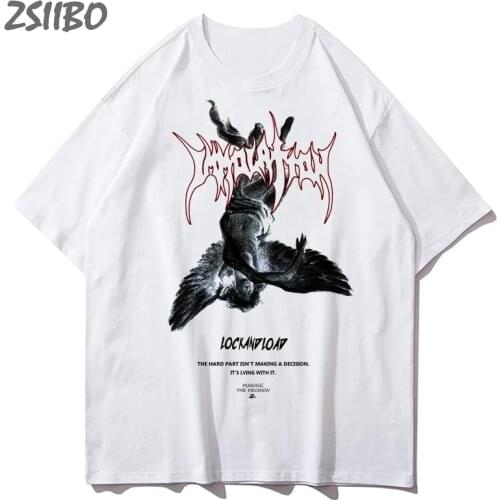 Oversize Men T-shirt Unisex Summer Cool Women HipHop Art Fallen Angel Funny Print Casual Tshirt Streetwear T Shirt Harajuku Tops