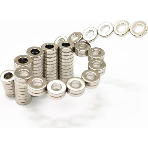 NdFeB Magnet Ring Dia. 12x6x3 mm Diametrically Magnetized N45H Strong Magnet Neodymium Permanent Rare Earth Magnets 10pcs