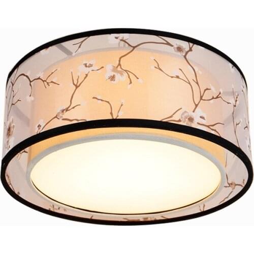 Neoclassical Creative Minimalist Chinese Plum Bedroom Lamp Living Room Bedroom Hotel Room Round Ceiling Lamps