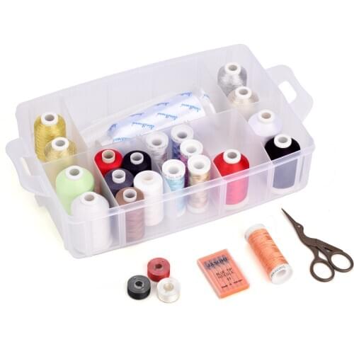 Simthread Embroidery Machine Thread and Cotton Sewing Thread Kit