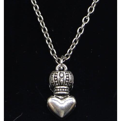 New Fashion Necklace 17x9mm perfume heart crown Pendants Short Long Women Men Colar Gift Jewelry Choker