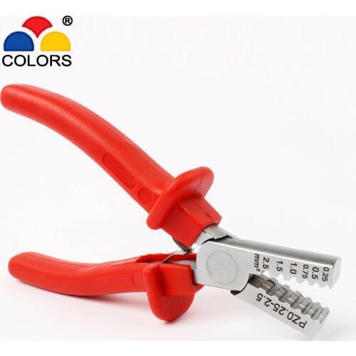 FASEN PZ 0.25-2.5 wire crimping pliers for insulated and non-insulated ferrules terminal Hand Tool 0.25-2.5mm2