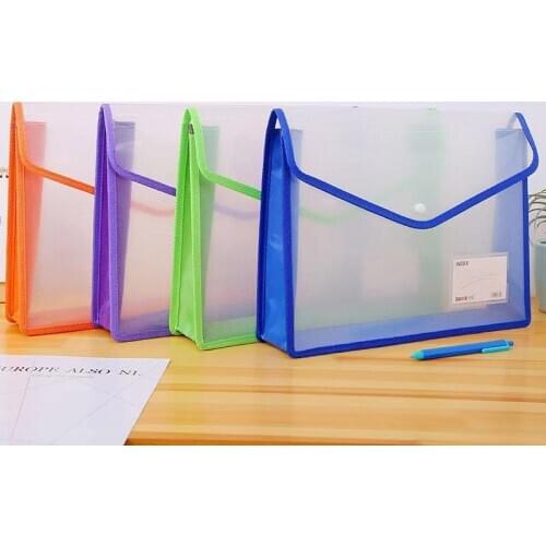 A4 file large capacity folder paper file bag transparent folder bag office supplies school stationery storage bag