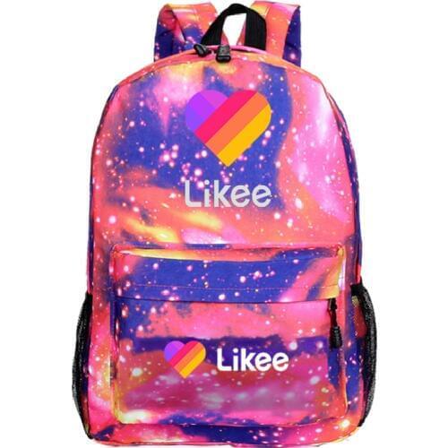 LIKEE backpack for boys girls Backpack Likee Live multicolor backpack Boys Girls Fashionable Backpack Kids Mochila schoolbag